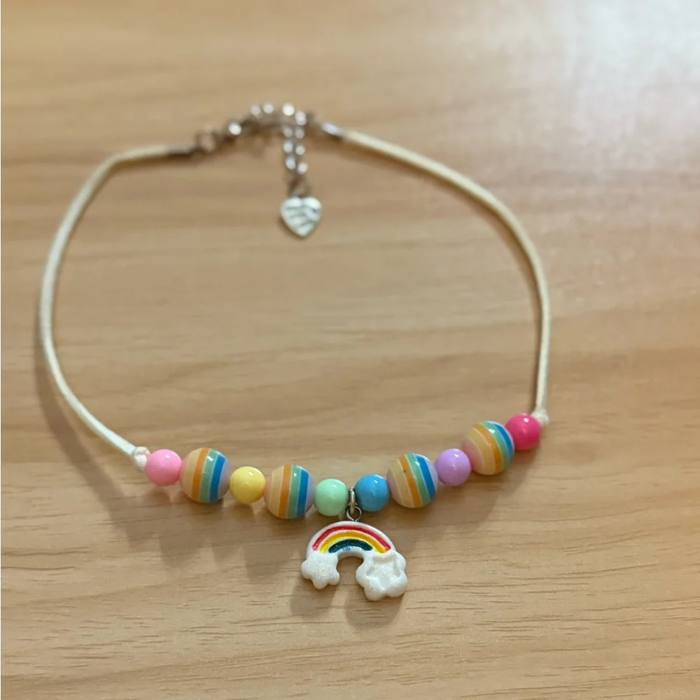 Colorful Rainbow Charm Necklace for Kids